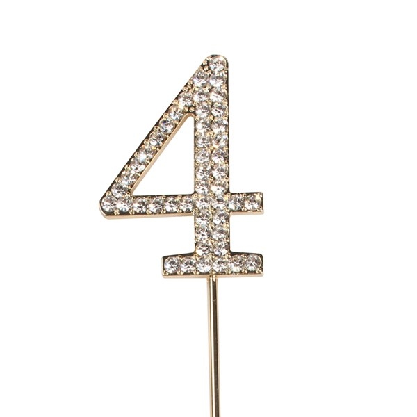 Diamante Number Pic Gold - 4